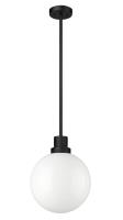 One Light Outdoor Pendant by Z-Lite - Laurent Collection, Black Finish - 597P12-BK