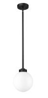 One Light Outdoor Pendant by Z-Lite - Laurent Collection, Black Finish - 597P8-BK