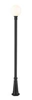 One Light Outdoor Post Mounted Fixture by Z-Lite - Laurent Collection, Black Finish - 597PHB-519P-BK