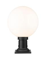 One Light Outdoor Pier Mounted Fixture by Z-Lite - Laurent Collection, Black Finish - 597PHB-533PM-BK