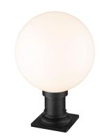 One Light Outdoor Pier Mounted Fixture by Z-Lite - Laurent Collection, Black Finish - 597PHB-533PM-BK