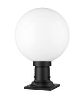 One Light Outdoor Pier Mounted Fixture by Z-Lite - Laurent Collection, Black Finish - 597PHB-533PM-BK