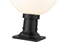 One Light Outdoor Pier Mounted Fixture by Z-Lite - Laurent Collection, Black Finish - 597PHB-533PM-BK
