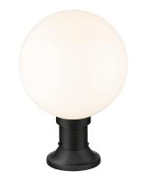 One Light Outdoor Pier Mounted Fixture by Z-Lite - Laurent Collection, Black Finish - 597PHB-553PM-BK