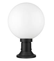 One Light Outdoor Pier Mounted Fixture by Z-Lite - Laurent Collection, Black Finish - 597PHB-553PM-BK