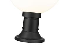 One Light Outdoor Pier Mounted Fixture by Z-Lite - Laurent Collection, Black Finish - 597PHB-553PM-BK