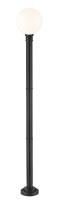 One Light Outdoor Post Mounted Fixture by Z-Lite - Laurent Collection, Black Finish - 597PHB-567P-BK
