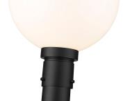 One Light Outdoor Post Mounted Fixture by Z-Lite - Laurent Collection, Black Finish - 597PHB-567P-BK