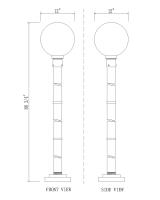 One Light Outdoor Post Mounted Fixture by Z-Lite - Laurent Collection, Black Finish - 597PHB-567P-BK