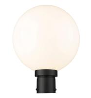 One Light Outdoor Post Mount Fixture by Z-Lite - Laurent Collection, Black Finish - 597PHB-BK