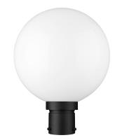 One Light Outdoor Post Mount Fixture by Z-Lite - Laurent Collection, Black Finish - 597PHB-BK