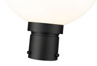 One Light Outdoor Post Mount Fixture by Z-Lite - Laurent Collection, Black Finish - 597PHB-BK