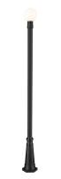 One Light Outdoor Post Mounted Fixture by Z-Lite - Laurent Collection, Black Finish - 597PHM-519P-BK