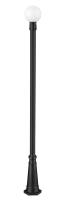 One Light Outdoor Post Mounted Fixture by Z-Lite - Laurent Collection, Black Finish - 597PHM-519P-BK