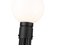 One Light Outdoor Post Mounted Fixture by Z-Lite - Laurent Collection, Black Finish - 597PHM-519P-BK