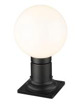 One Light Outdoor Pier Mounted Fixture by Z-Lite - Laurent Collection, Black Finish - 597PHM-533PM-BK