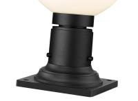 One Light Outdoor Pier Mounted Fixture by Z-Lite - Laurent Collection, Black Finish - 597PHM-533PM-BK