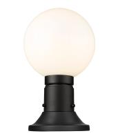 One Light Outdoor Pier Mounted Fixture by Z-Lite - Laurent Collection, Black Finish - 597PHM-553PM-BK