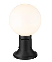 One Light Outdoor Pier Mounted Fixture by Z-Lite - Laurent Collection, Black Finish - 597PHM-553PM-BK