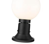 One Light Outdoor Pier Mounted Fixture by Z-Lite - Laurent Collection, Black Finish - 597PHM-553PM-BK