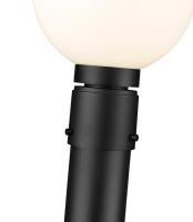 One Light Outdoor Post Mounted Fixture by Z-Lite - Laurent Collection, Black Finish - 597PHM-567P-BK
