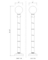 One Light Outdoor Post Mounted Fixture by Z-Lite - Laurent Collection, Black Finish - 597PHM-567P-BK