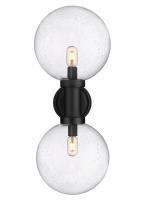 Two Light Outdoor Wall Sconce by Z-Lite - Laurent Collection, Black Finish - 599B2-BK