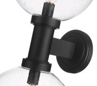Two Light Outdoor Wall Sconce by Z-Lite - Laurent Collection, Black Finish - 599B2-BK