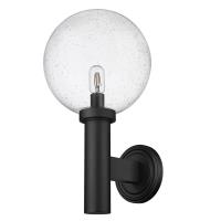 One Light Outdoor Wall Light by Z-Lite - Laurent Collection, Black Finish - 599B-BK