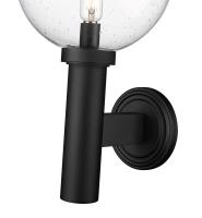 One Light Outdoor Wall Light by Z-Lite - Laurent Collection, Black Finish - 599B-BK