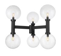 Six Light Outdoor Post Mount Fixture by Z-Lite - Laurent Collection, Black Finish - 599BP6-BK