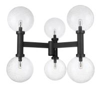 Six Light Outdoor Post Mount Fixture by Z-Lite - Laurent Collection, Black Finish - 599BP6-BK
