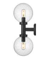 Two Light Outdoor Wall Sconce by Z-Lite - Laurent Collection, Black Finish - 599M2-BK