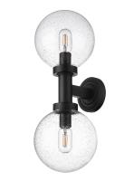 Two Light Outdoor Wall Sconce by Z-Lite - Laurent Collection, Black Finish - 599M2-BK