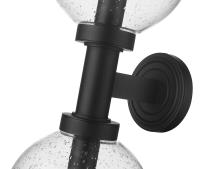 Two Light Outdoor Wall Sconce by Z-Lite - Laurent Collection, Black Finish - 599M2-BK
