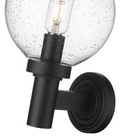 One Light Outdoor Wall Light by Z-Lite - Laurent Collection, Black Finish - 599M-BK