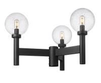 Three Light Outdoor Post Mount Fixture by Z-Lite - Laurent Collection, Black Finish - 599MP3-BK
