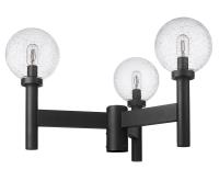Three Light Outdoor Post Mount Fixture by Z-Lite - Laurent Collection, Black Finish - 599MP3-BK