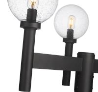 Three Light Outdoor Post Mount Fixture by Z-Lite - Laurent Collection, Black Finish - 599MP3-BK
