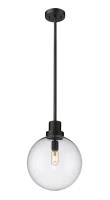 One Light Outdoor Pendant by Z-Lite - Laurent Collection, Black Finish - 599P12-BK