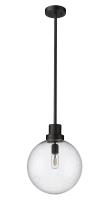 One Light Outdoor Pendant by Z-Lite - Laurent Collection, Black Finish - 599P12-BK