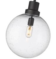 One Light Outdoor Pendant by Z-Lite - Laurent Collection, Black Finish - 599P12-BK