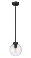 One Light Outdoor Pendant by Z-Lite - Laurent Collection, Black Finish - 599P8-BK