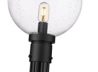 One Light Outdoor Post Mounted Fixture by Z-Lite - Laurent Collection, Black Finish - 599PHB-519P-BK