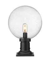 One Light Outdoor Pier Mounted Fixture by Z-Lite - Laurent Collection, Black Finish - 599PHB-533PM-BK