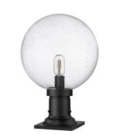 One Light Outdoor Pier Mounted Fixture by Z-Lite - Laurent Collection, Black Finish - 599PHB-533PM-BK