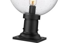 One Light Outdoor Pier Mounted Fixture by Z-Lite - Laurent Collection, Black Finish - 599PHB-533PM-BK