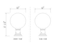 One Light Outdoor Pier Mounted Fixture by Z-Lite - Laurent Collection, Black Finish - 599PHB-533PM-BK