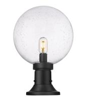 One Light Outdoor Pier Mounted Fixture by Z-Lite - Laurent Collection, Black Finish - 599PHB-553PM-BK