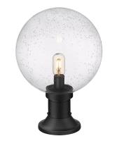 One Light Outdoor Pier Mounted Fixture by Z-Lite - Laurent Collection, Black Finish - 599PHB-553PM-BK